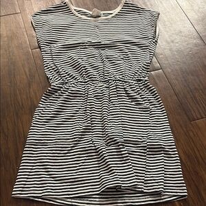 Kids Cotton On Striped Navy and White Shirt Dress - Size 8